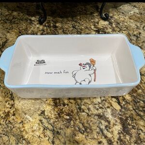 Rae Dunn FROSTY THE SNOWMAN rectangle baking dish - Brand new LAST ONE!
